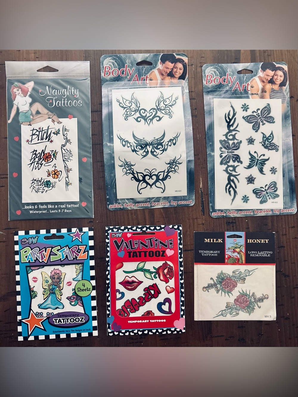Realistic Women’s “Bad Girl” Body Art/Temporary Tattoo Kits - New-